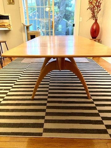 Mid-Century Modern Heywood Wakefield Wishbone Drop Leaf Champagne Dining Table Cover