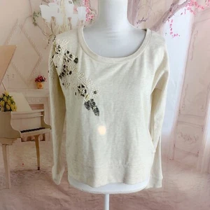 NEW Love Sam Women’s Sequin Beaded Sweatshirt Size XS - Picture 1 of 11
