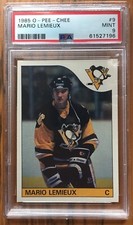Mario Lemieux 1985-86 O-Pee-Chee #9 ROOKIE PSA 9  HOF