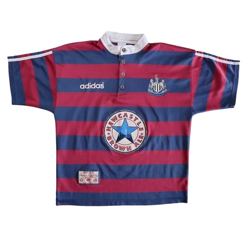 NEWCASTLE UNITED 1995/97 Adidas Away Football Shirt S Mens Vintage Soccer Jersey Cover