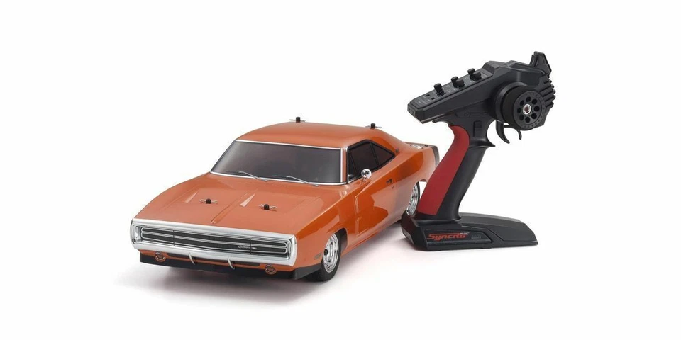 Kyosho FAZER Mk2 FZ02L Series 1/10 Radio Controlled Electric Powered 4WD Readyset Dodge Charger 1970 Kit - Orange (34417T1)