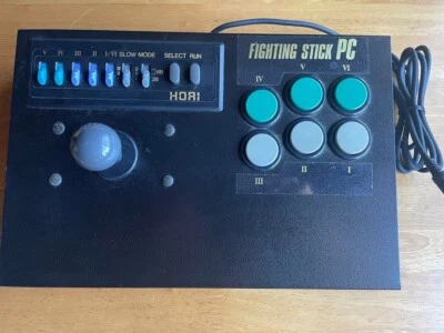 Fighting Stick PC Engine Controller Hori Boxed HPJ-08 Tested Japan Fighting - Image 1 of 2