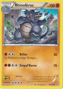 Rhinoféros - XY5:Primo Choc - 75/160 - Carte Pokemon Neuve Française - Imagen 1 de 1