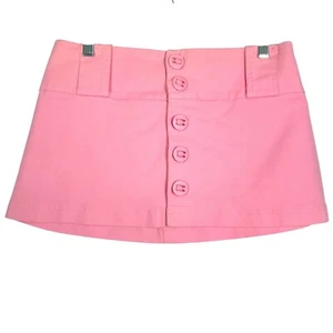 Minifalda Betsey Johnson Betseyville rosa, talla 6, algodón/spandex - Imagen 1 de 6
