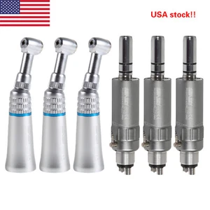 1-3 Dental slow low speed handpiece contra angle Push for NSK Air motor 4-HOLE - Picture 1 of 9