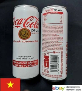 Lattina vuota COCA-COLA PLUS da collezione VIETNAM BIANCO ZERO 6" alta 320ml Asia 2023 VN - Foto 1 di 17