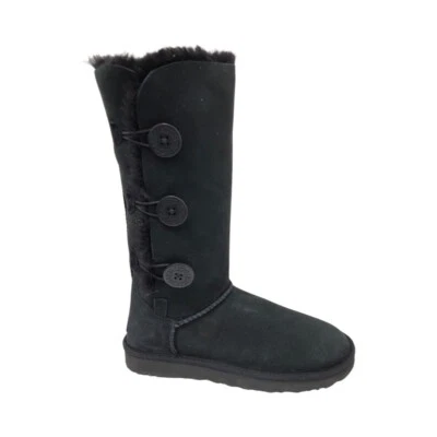 UGG Damen Bailey Button Triplet II groß schwarz Wildleder Stiefel 1016227 - Bild 1 von 4