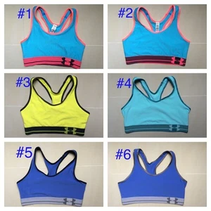 NEW Under Armour Women Sports Bra No Padded Top Gym Yoga Fitness XS S M L - Picture 1 of 13