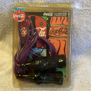 Vintage 1996 Coca Cola Brand Jump Rope with Coke Bottle Handles RARE Graphic Box - Picture 1 of 6