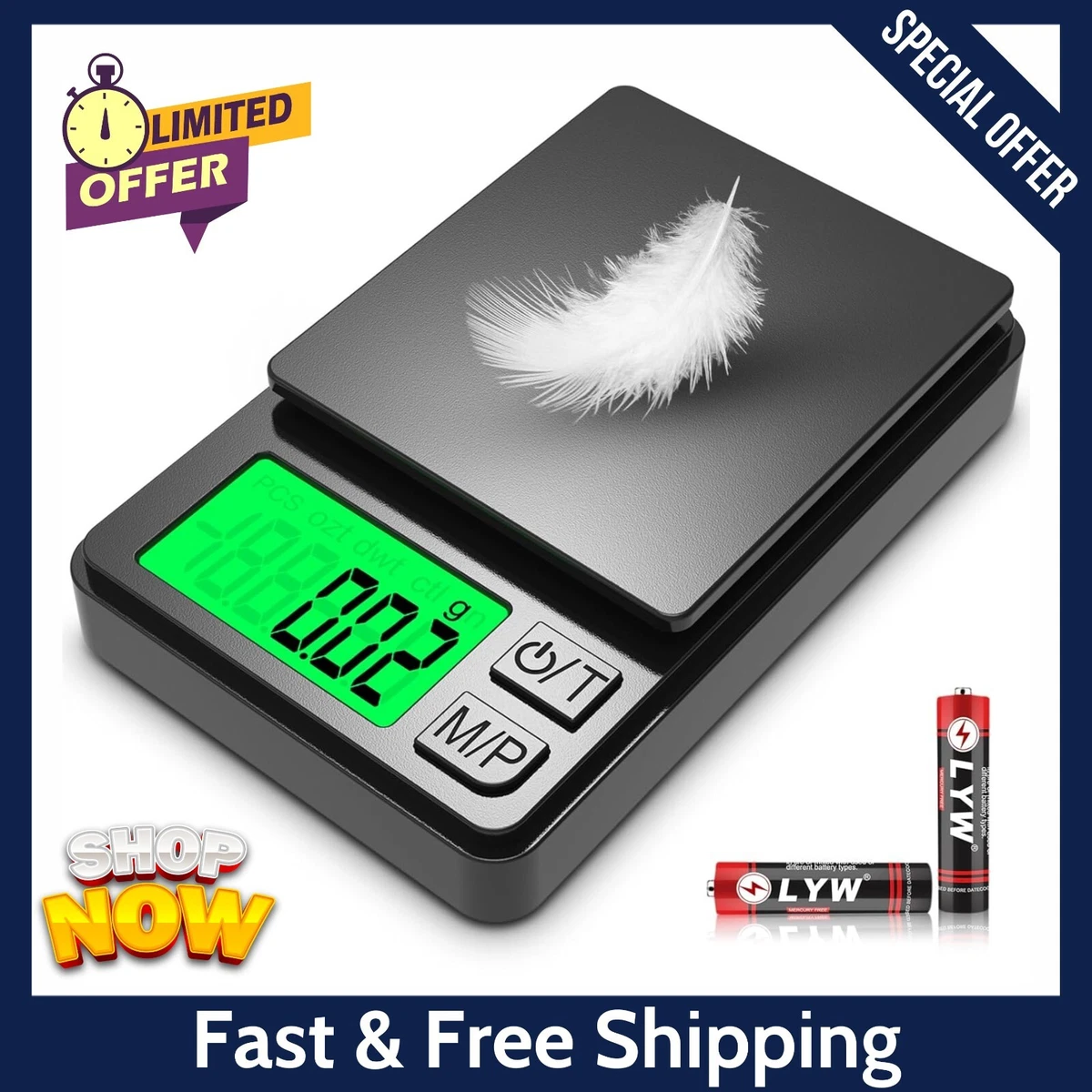 Mik-Nana Pocket Scale - 1000g X 0.01g Precision, Digital Gram Scale For Jewelry, Coffee, Food (Backlit) - View #13