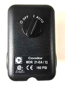 MDR1-EA/11 CONDOR PRESSURE SWITCH W/ UNLOADER & ON-OFF LEVER 4 PORT NEW - Picture 1 of 5