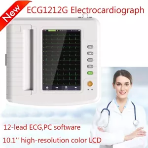 CONTEC ECG1212G, Touchscreen EKG Monitor, 12 Kanal EKG Gerät, Drucker, VET - Bild 1 von 11