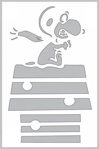 6.5"x10" Clear Plastic Stencil - Dog (SD181) - Picture 1 of 2