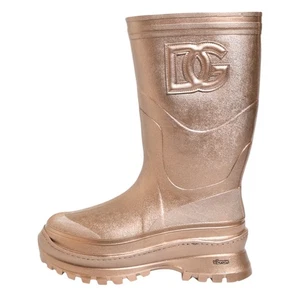 DOLCE & GABBANA Shoes Rose Gold Rubber Pull On Rain Boots EU41 / US10.5 1130usd - Picture 1 of 8