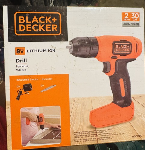 BLACK+DECKER 8V MAX Cordless Drill/Driver – Ultra-Lightweight DIY Tool With Built-in Battery