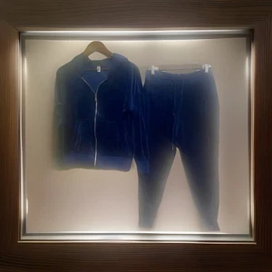 Felina Damen Velour Jogginganzug Gr. Medium Blau  - Bild 1 von 2