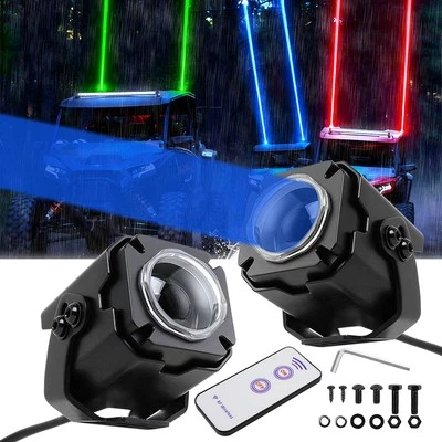 Antena sin látigo LED láser RGB de lujo para Polaris General XP 4 1000 Foto 1 de 4