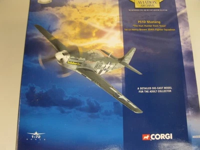 Corgi 32202 P51D Mustang Hun Hunter sin usar, en caja 1:72 Foto 1 de 4