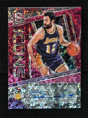 2018-19 Panini Spectra Icons Neon Pink Prizm /25 Vlade Divac #IA-VDV Auto HOF - Image 1 of 2
