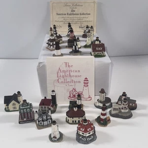 Juego de 24 miniaturas vintage Lenox Thimble con certificado de autenticidad Lighthouse Collection #1 - Imagen 1 de 24