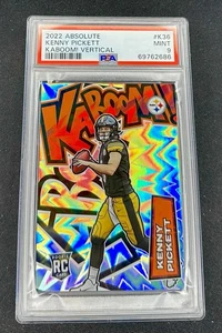 2022 Kenny Pickett Panini Absolute Kaboom Rookie Vertical PSA 9 #K36 Holo SP RC - Picture 1 of 3