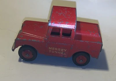 Dinky Toys Meccano 255 Land Rover Mersey Tunnel Vtg Original Police 1950s Red - Image 1 of 4