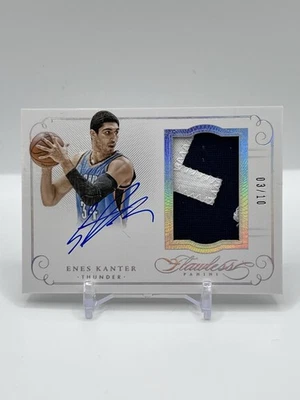 2014-15 Panini Flawless Enes Kanter Patch Auto /10 - Image 1 of 4