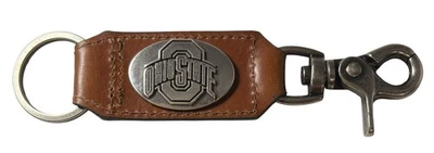 Ohio State Buckeyes Leather Keychain Strap with Clip-Heavy Duty by Enmon-New - Image 1 of 2