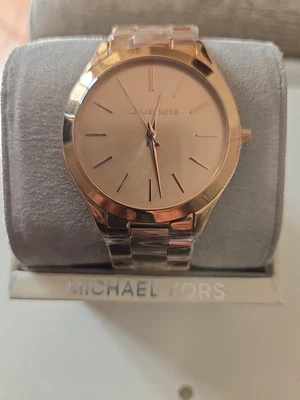 Michael Kors Runway MK3197 Womens Rose Stainless Steel Analog Quartz Watch Fr127 - Image 1 of 2