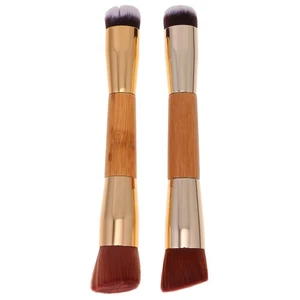 2 Pezzi Pennello Blush Doppia Testa Trucco Doppia Estremità Trucco Stick con Doppio - Foto 1 di 12