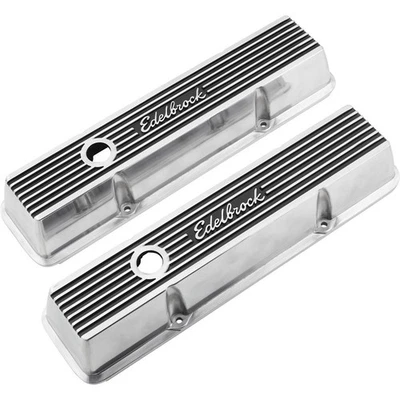 Edelbrock 4262 Elite Series Valve Cover Set, Small Block Chevy 305 350 400 SBC - Image 1 of 4