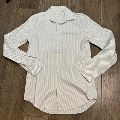 Club Monaco Mens Slim Fit Striped Button Down Shirt Extra Small XS Blue White - Image 1 of 4