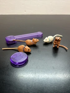 Vintage Kenner Littlest Pet Shop Jogging Rennmäuse 90er alle 4, braun weiß R4 - Bild 1 von 5