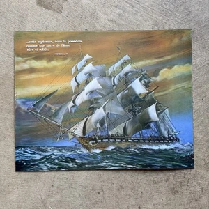 Lenticular 3D Hologram Sailing Tall Clipper Ship Photo - Wonder Co. Japan - Picture 1 of 2