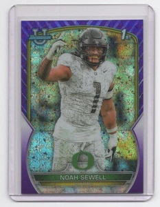 2022 Bowman University Chrome Purple Refractor Oregon Ducks Noah Sewell 072/399 - Picture 1 of 2