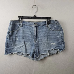Aerie Shorts Woman’s Size XL Blue Denim Light Wash Cut Off - Picture 1 of 5