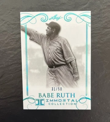 2017 Leaf Babe Ruth Immortal Collection #28 Babe Ruth  31 /50 - Image 1 of 2