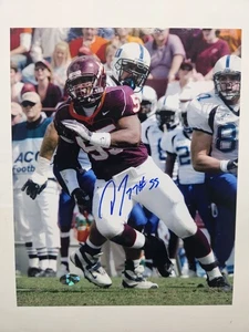 Darryl Tapp Virginia Tech Hokies signiert 8x10 - Commanders Lions Saints 49ers - Bild 1 von 6