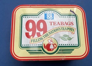 Vintage CO OP 99 Tea Bags Tin - Picture 1 of 3