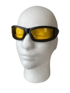 Global Vision Stray Cat Motorcycle Riding Sunglasses Black Frame w/ Yellow - Picture 1 of 9