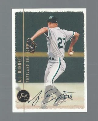 Just Minors A.J. 1999 ¡TARJETA AUTOGRAFIADA BURNETT SP LE RC!! Foto 1 de 2