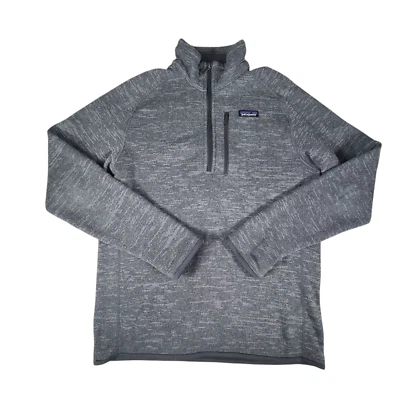 Patagonia Better Sweater 1/4 Zip Mens Medium Gray Pullover Worn Wear Outdoors - Image 1 of 4