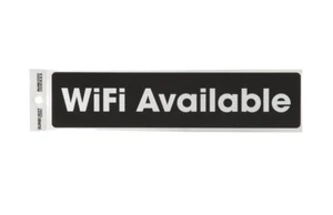 Calcomanía de pegatina con letrero disponible WiFi para restaurantes empresas oficina - Imagen 1 de 1