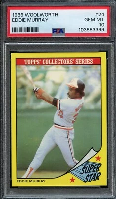 1986 Topps Woolworth #24 Eddie Murray PSA 10 HOF Baltimore Orioles 3399 - Image 1 of 2