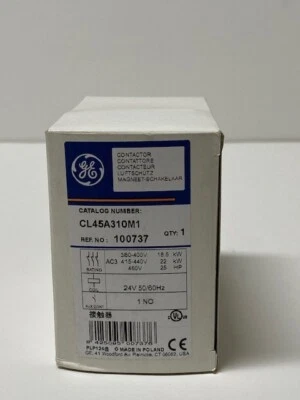 GE CL45A310M1 IEC CONTACTOR, 60 AMP, 3 POLE (New in Box) - Image 1 of 3