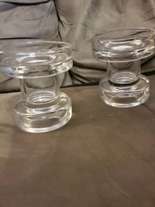 Partylite Clearly Creative wendbarer Multi Kerzenhalter Paar schweres Glas Neu im Karton - Bild 1 von 12