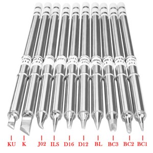 10Pcs T12 Handle Series BC2 BL J02 KU Soldering Iron Tips For HAKKO FX951 FX952