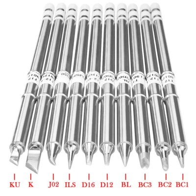 10Pcs T12 Handle Series BC2 BL J02 KU Soldering Iron Tips For HAKKO FX951 FX952 - Image 1 of 4