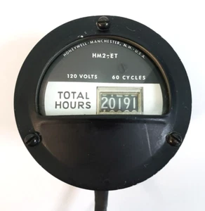 Vintage Aviation Honeywell HM2-ET Hours Meter 120V 60Hz - Imagen 1 de 5