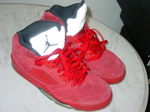 2017 Nike Air Jordan Retro 5 "Red Suede" Red Shoes! Size 9.5 Sold As Is! - Picture 1 of 12